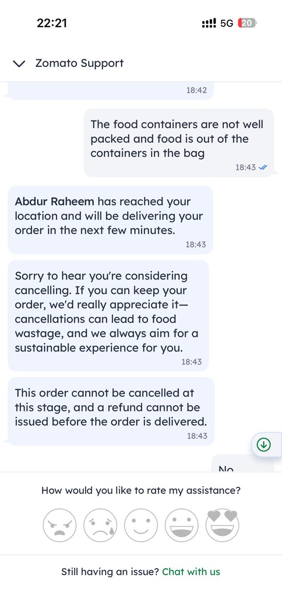 _ashishdoshi_'s tweet photo. @zomatocare Also one last tweet to you zomato, @zomato @zomato (does not) and @deepigoyal
Please before pointing out mistakes in someone else's business check yourself well.
My food was spoilt as shown in images and still its bot asking to me take food because want to reduce wastage😂😂😂 https://t.co/hms6JL3FBq