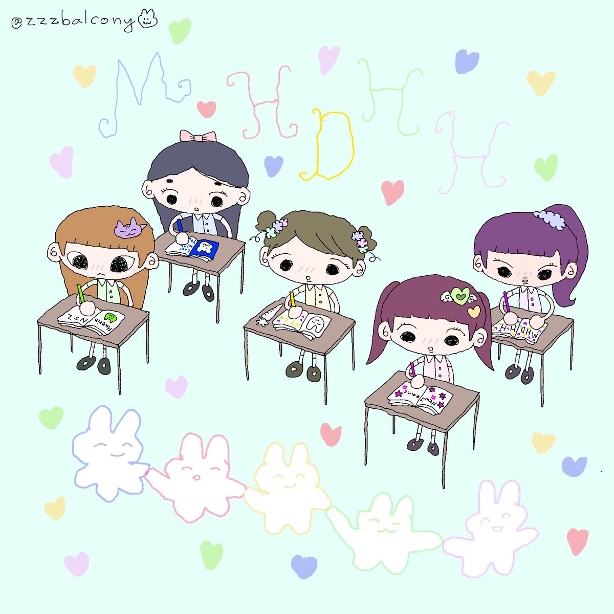 zzzbalcony's tweet image. 🎀💙🩷💛💚💜🎀

#NewJeans #MHDHH #NJZ