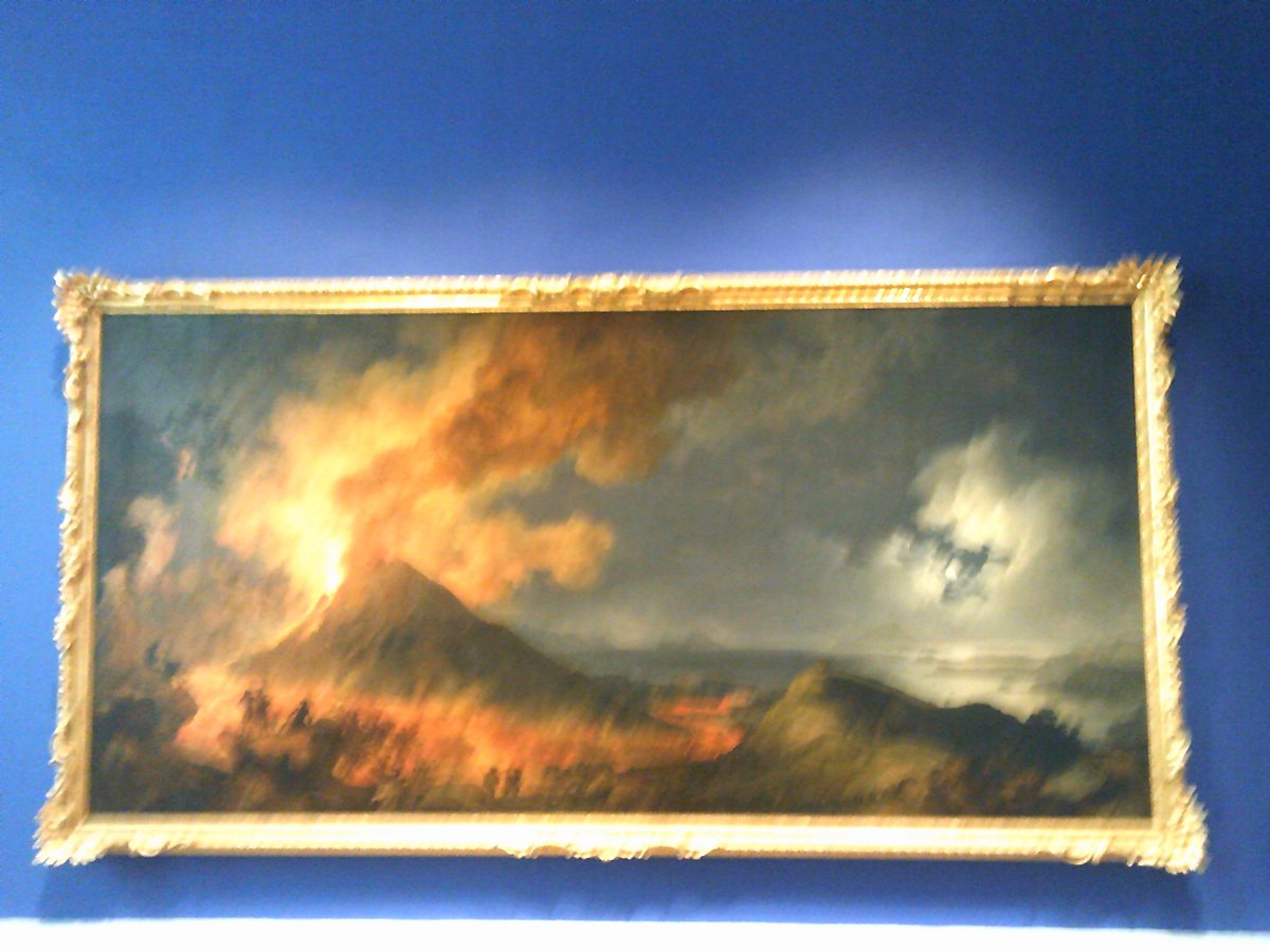 A spectacular painting of an eruption of Mount Vesuvius - the highlight of an excellent day yesterday <a href="/ComptonVerney/">Compton Verney</a> - also including the Brueghel and Rembrandt exhibition