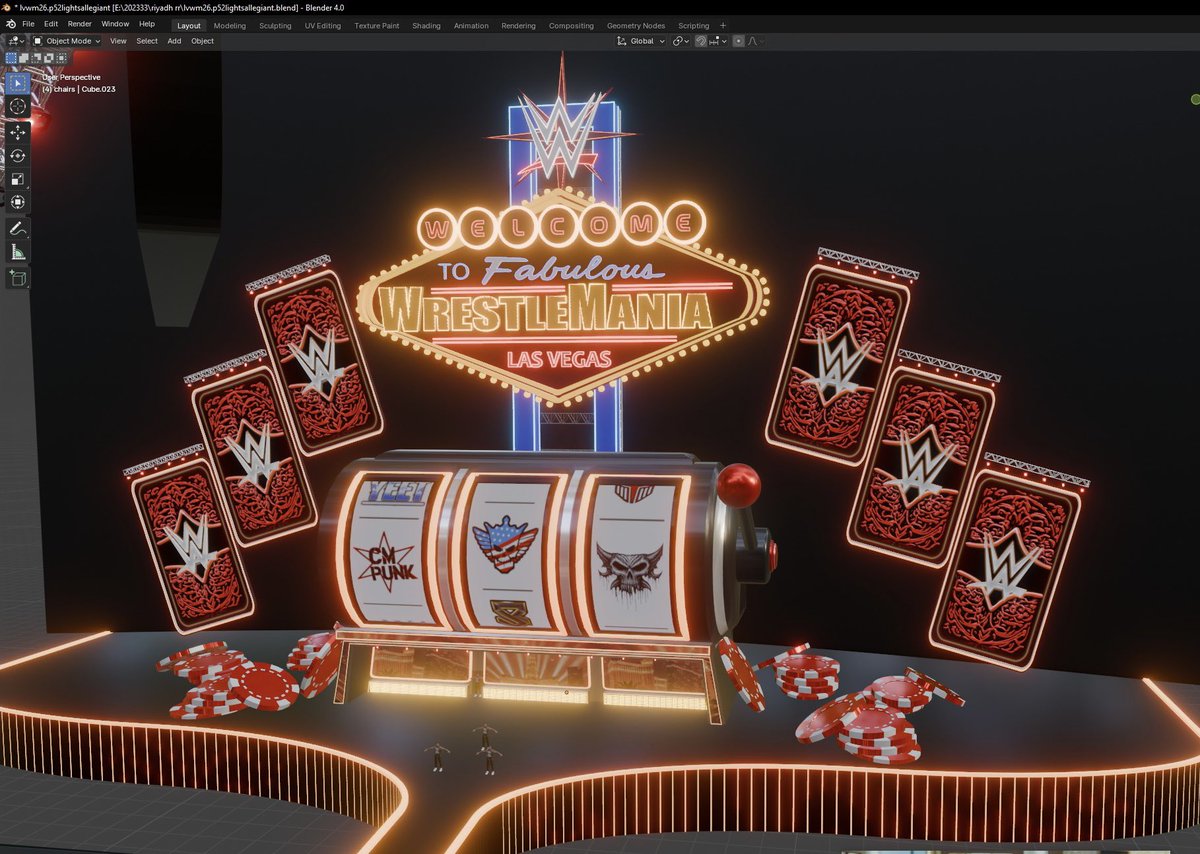 ssss_wrestling's tweet image. #Wrestlemania Vegas Concept Stage Design that I Made This Back In Feb 2025 🔥🔥

#wwe #cmpunk #romanreigns #wwe2k26