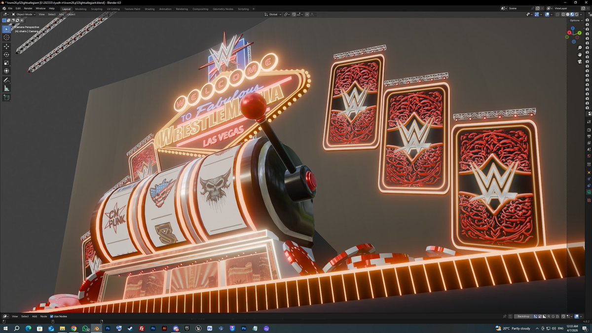 ssss_wrestling's tweet image. #Wrestlemania Vegas Concept Stage Design that I Made This Back In Feb 2025 🔥🔥

#wwe #cmpunk #romanreigns #wwe2k26