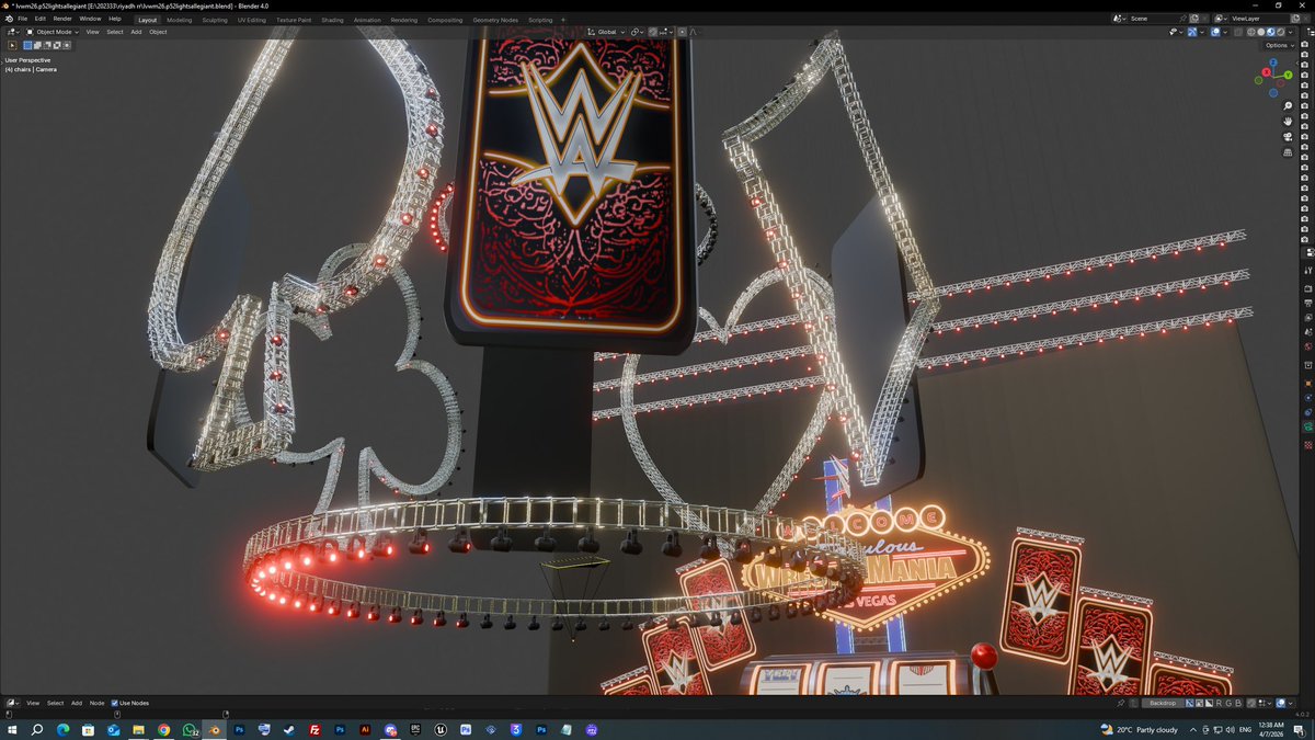 ssss_wrestling's tweet image. #Wrestlemania Vegas Concept Stage Design that I Made This Back In Feb 2025 🔥🔥

#wwe #cmpunk #romanreigns #wwe2k26