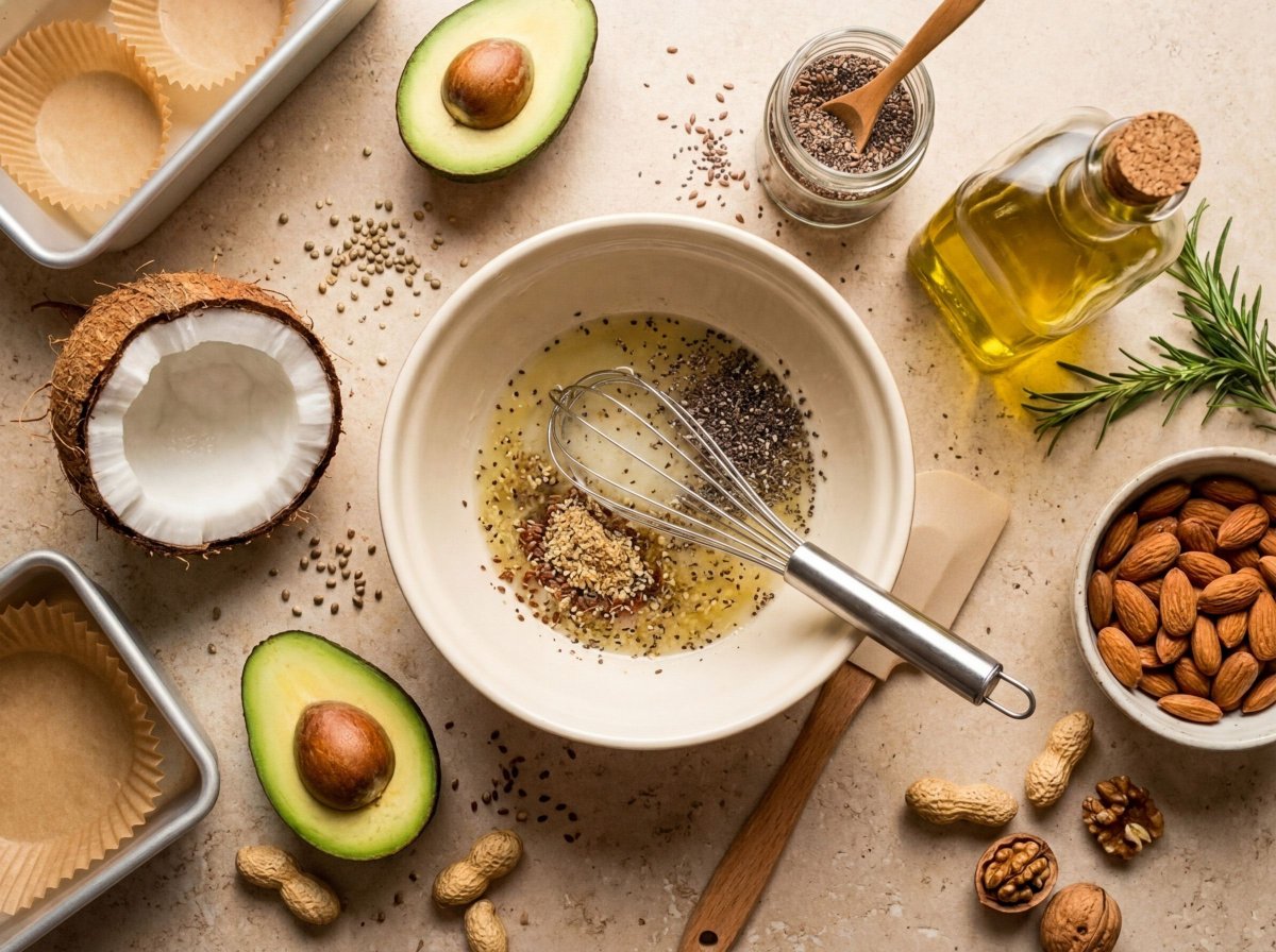 Out of eggs?
Mashed avocado is a fantastic whole-food fat source and binder for rich, dark baked goods like brownies. It adds moisture and beneficial fats without altering flavor. 

Read - The Power of Whole-Food Fat Sources in Baking 
fatdaddios.com/power-of-whole…
