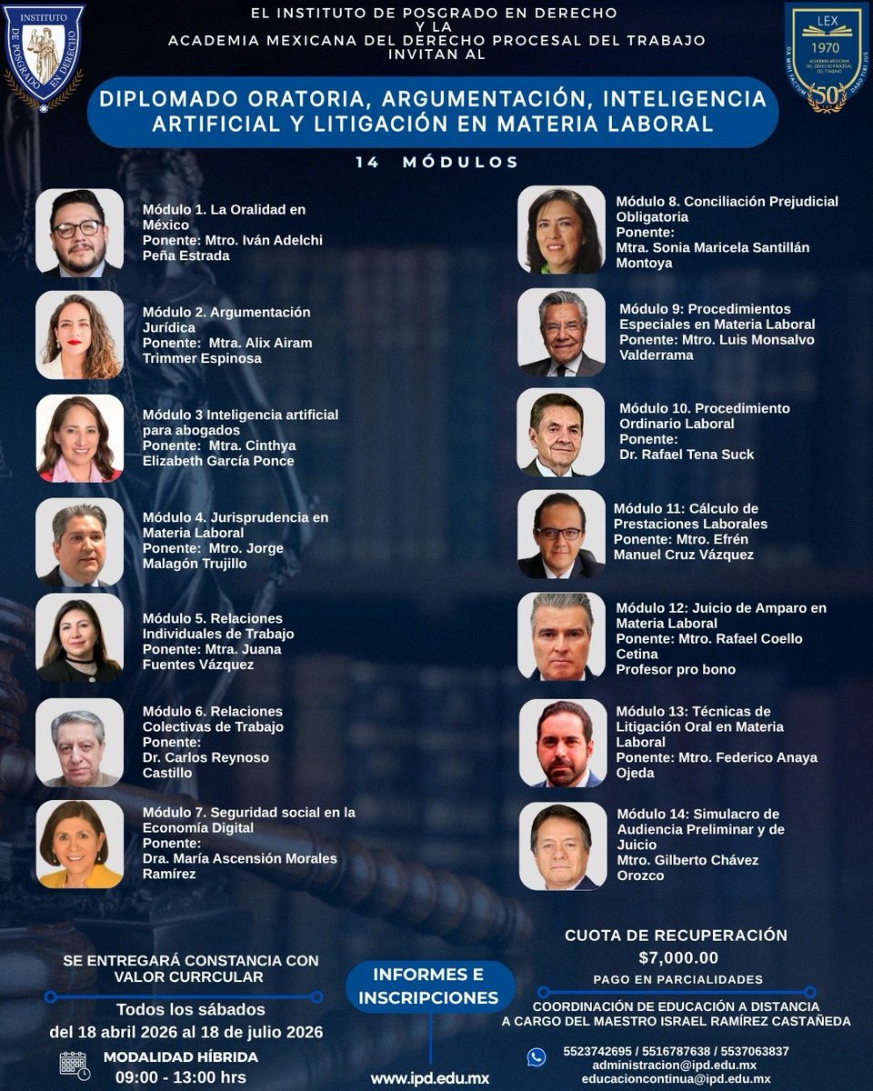 Instituto de Posgrado en Derecho tweet media