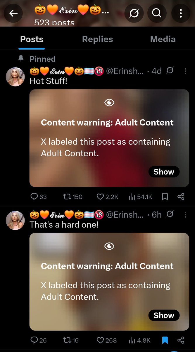 Twitter shadowbanned my account again after having too much success.  It was unshadowbanned briefly where I went VIRAL &amp; gained almost 2k followers, however that all ended after more ADULT content warnings.

Is there anyone else still shadowbanned?  Not many people are these days