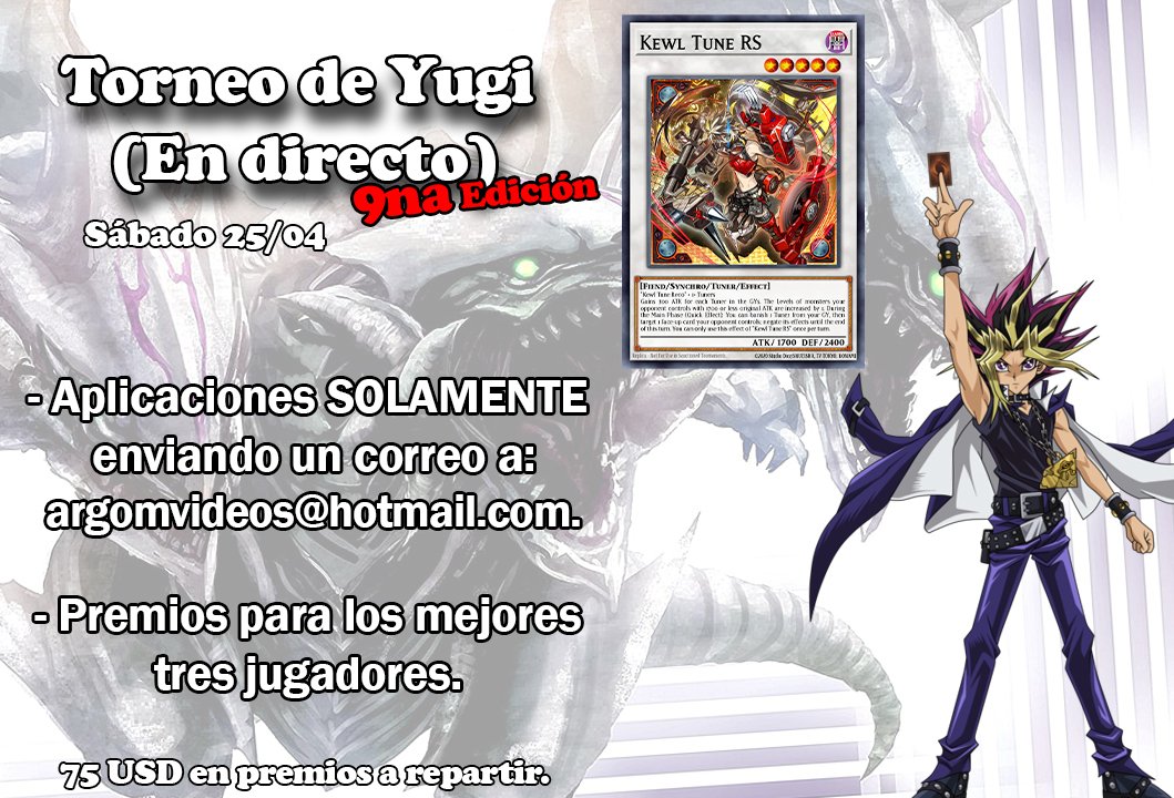 ArgomVideos's tweet photo. ¡ATENCIÓN DUELISTAS!

A fin de mes estaré realizando un nuevo torneo de Yugi.

▫️Entrada Gratis
▫️Se juega en Edopro
▫️Premio en $$$
▫️Todos los niveles bienvenidos

Si les interesa pueden unirse a nuestro server de Discord (link debajo) o seguir las instrucciones de la imagen. https://t.co/JjoWVD7Ckp