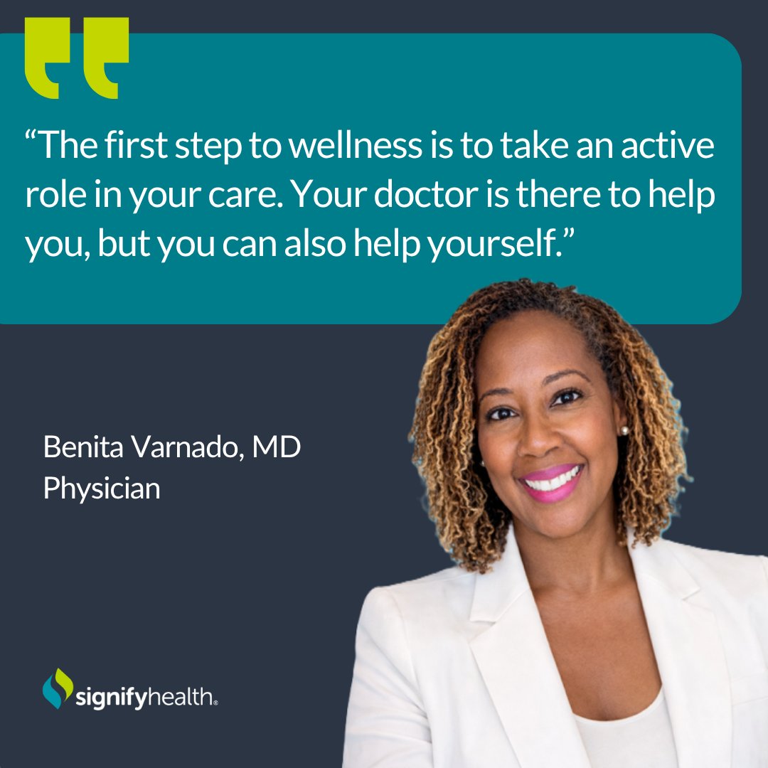 signifyhealth's tweet photo. Dr. Benita Varnado understands meeting members where they are starts by building trust. She wants people to feel heard and empowered to take the next step toward wellness. https://t.co/uNESeUWcrX https://t.co/gDdx1egdMJ
