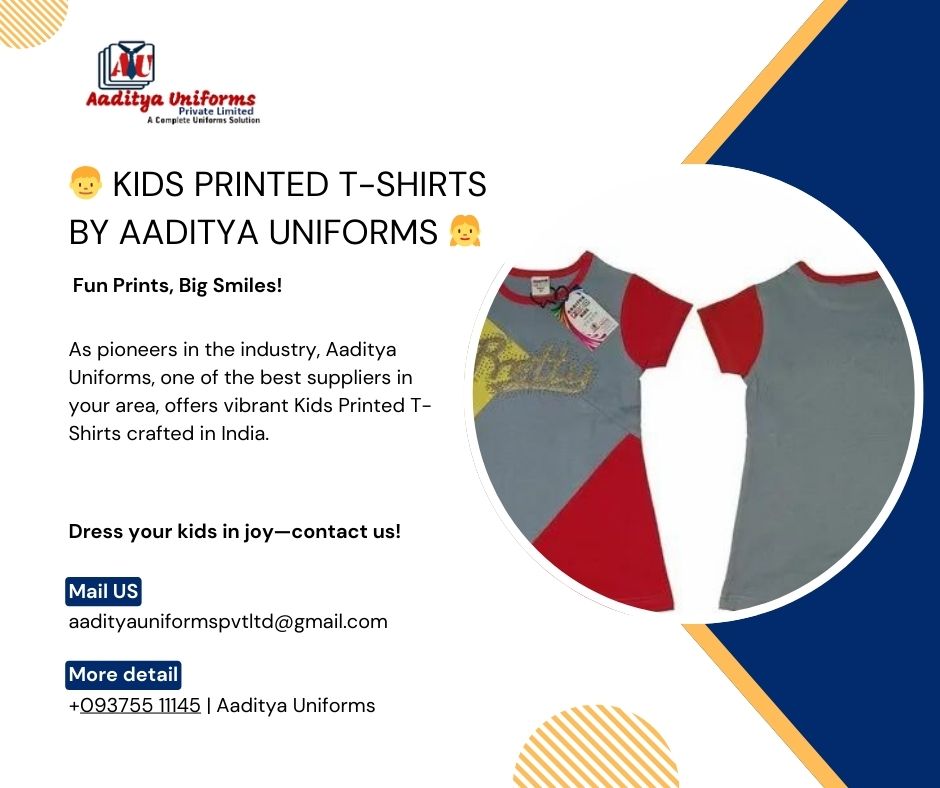 Aadityauniform's tweet image. Fun prints. Happy kids 😊✨
Bright &amp;amp; comfy Printed T-Shirts made for everyday joy! 👕🎨

#KidsFashion #PrintedTees #ComfortWear #FunStyle #AadityaUniforms