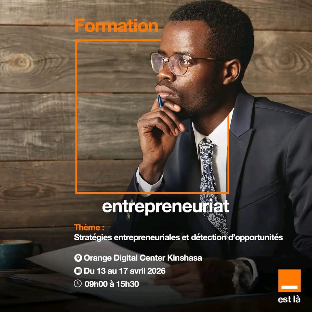 Formation entrepreneuriale gratuite 

Ton idée peut devenir ton business 💡🔥
Avec Coach Gabriel Lomengo Shango

🎯 Stratégies entrepreneuriales &amp; détection d’opportunités
📍 ODC Kinshasa
📅 13–17 avril 2026
⏰ 09h–15h30

👉 Inscription : shorturl.at/GfgnF