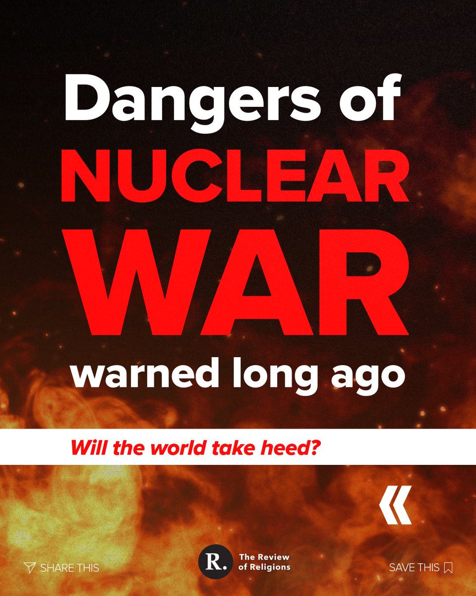 ReviewReligions's tweet image. For over two decades, the Worldwide Head of the Ahmadiyya Muslim Community and Fifth Caliph, Hazrat Mirza Masroor Ahmad has been warning the world in an attempt to steer it away from catastrophic warfare.

Do you think it’s time for the world to finally start listening to the