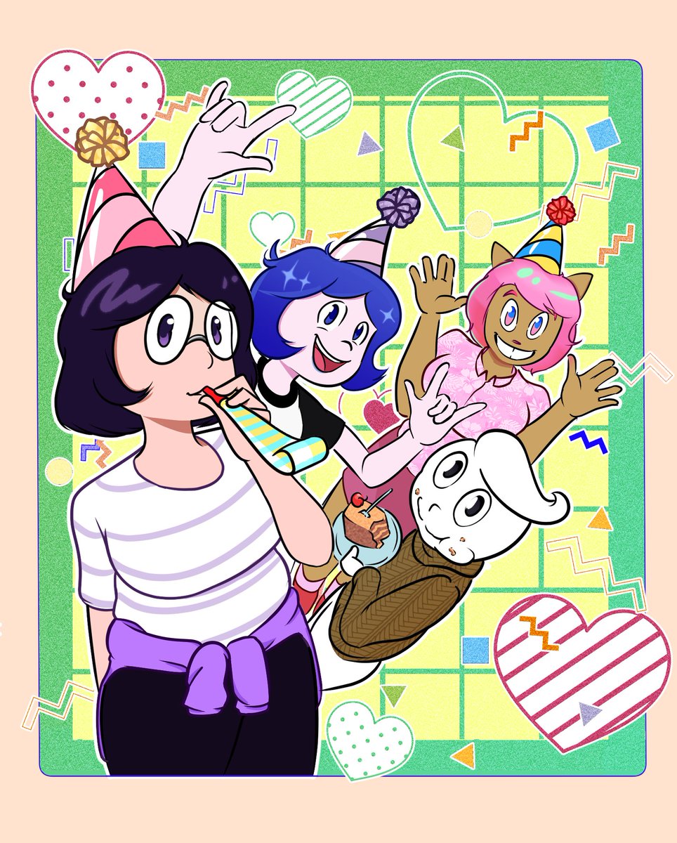 Anvaen's tweet photo. Un regalin para @jpz_d con algunos de sus bellos personajes de su cómic Team Color Gang 💜 https://t.co/OCIcD2TD9r