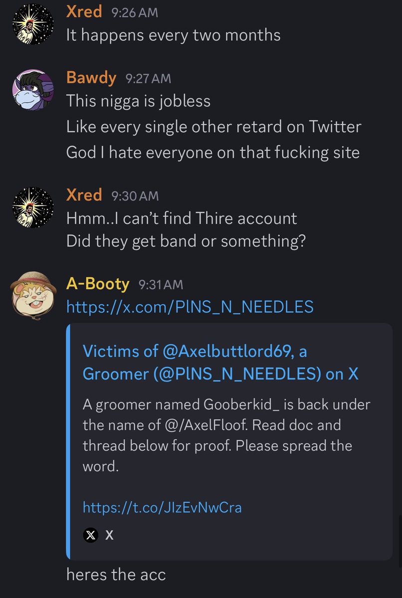 Victims of @Axelbuttlord69, a Groomer tweet media