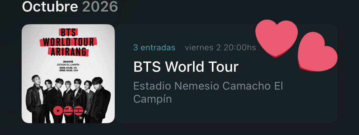 lovsjm13's tweet photo. LO LOGREEEE !! 😭😭😭😭😭😭😭 los veo en octubre 😭😭😭😭😭😭😭😭😭😭😭😭🥺🥺😭😭😭😭😭😭 https://t.co/4GGRtLy89o
