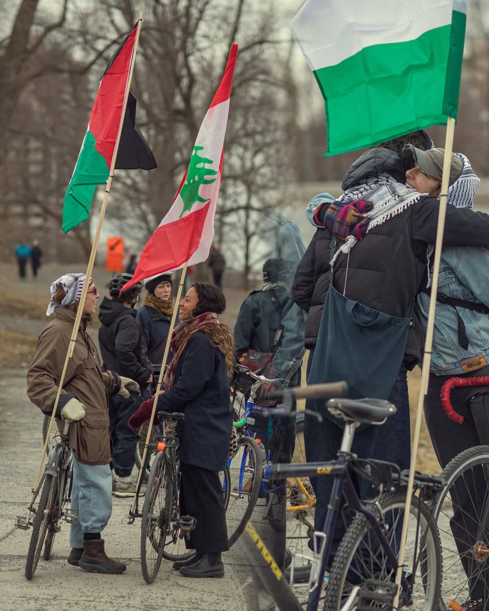 ultras_antifaa's tweet image. #Canada - A national bike ride for Gaza was held in Montreal.