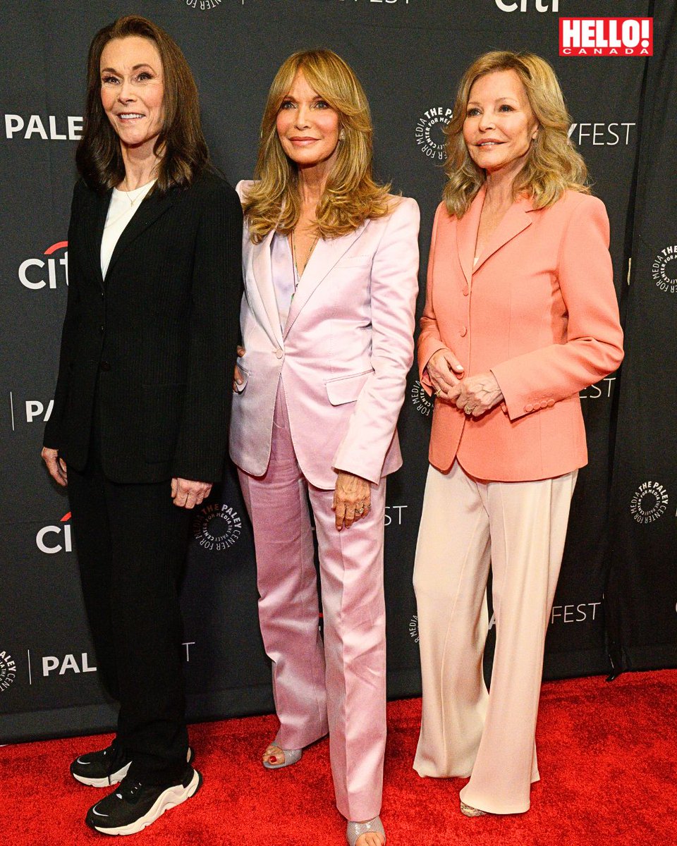 HelloCanada's tweet image. Charlie's Angels reunion! 🪽 Kate Jackson, 77, Jaclyn Smith, 80, and Cheryl Ladd, 74, reunited in celebration of the legendary show's 50th anniversary ✨ The ageless trio – who co-starred from 1977 to 1979 (Cheryl replaced Farrah Fawcett after one season) – rocked suits on the