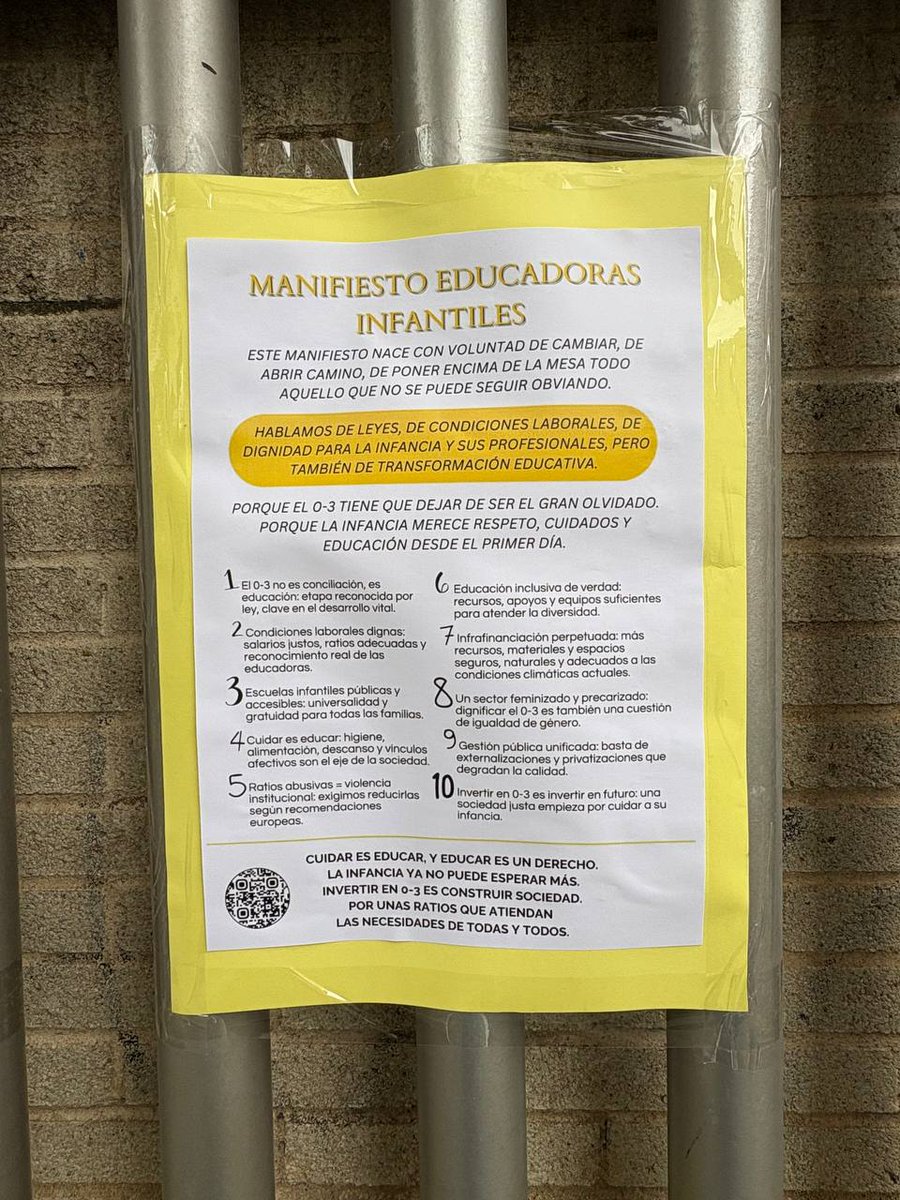 MasRetiro_'s tweet photo. ¿Sabíais que por apenas 1.230€/mes se hacen cargo de 8 bebes, de 14 niños de 1 año o de 20 de 2 años? 

La educación en esas edades es fundamental: necesitan condiciones dignas, acordes con la responsabilidad que ejercen. 

Ahora están en huelga y estamos con ellas. https://t.co/HCPpHXOFg0