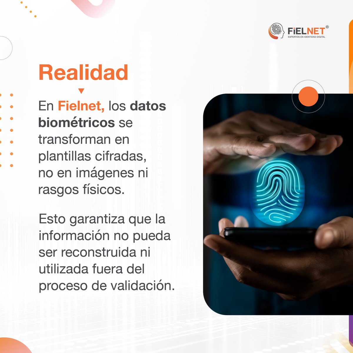 Fielnet_mx's tweet photo. La tecnología correcta no solo hace tus procesos más rápidos, también protege tu identidad digital. En Fielnet creamos soluciones que aumentan la seguridad y la confianza en cada interacción online. Descúbrelo aquí 👉 https://t.co/0HJQEZ6hRL

#Fielnet #BiometríaSegura https://t.co/VnewrwxuaD