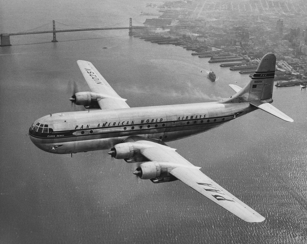BigIronLB's tweet image. Pan Am airways Boeing 377