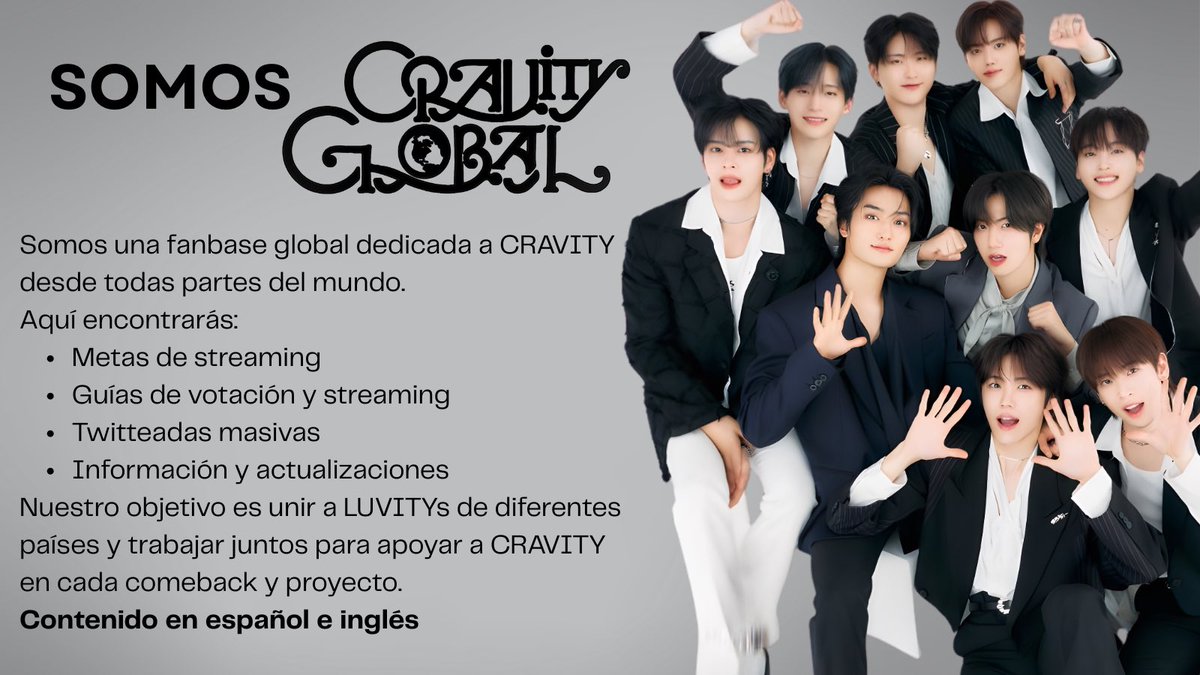 cravityglobal_'s tweet photo. TODOS son bienvenidos✨🌎

👉🏻 síguenos y prepárate para apoyar a CRAVITY

#CRAVITY #크래비티 #LUVITY 
#ReDeFINE https://t.co/cTgFqDDUFp