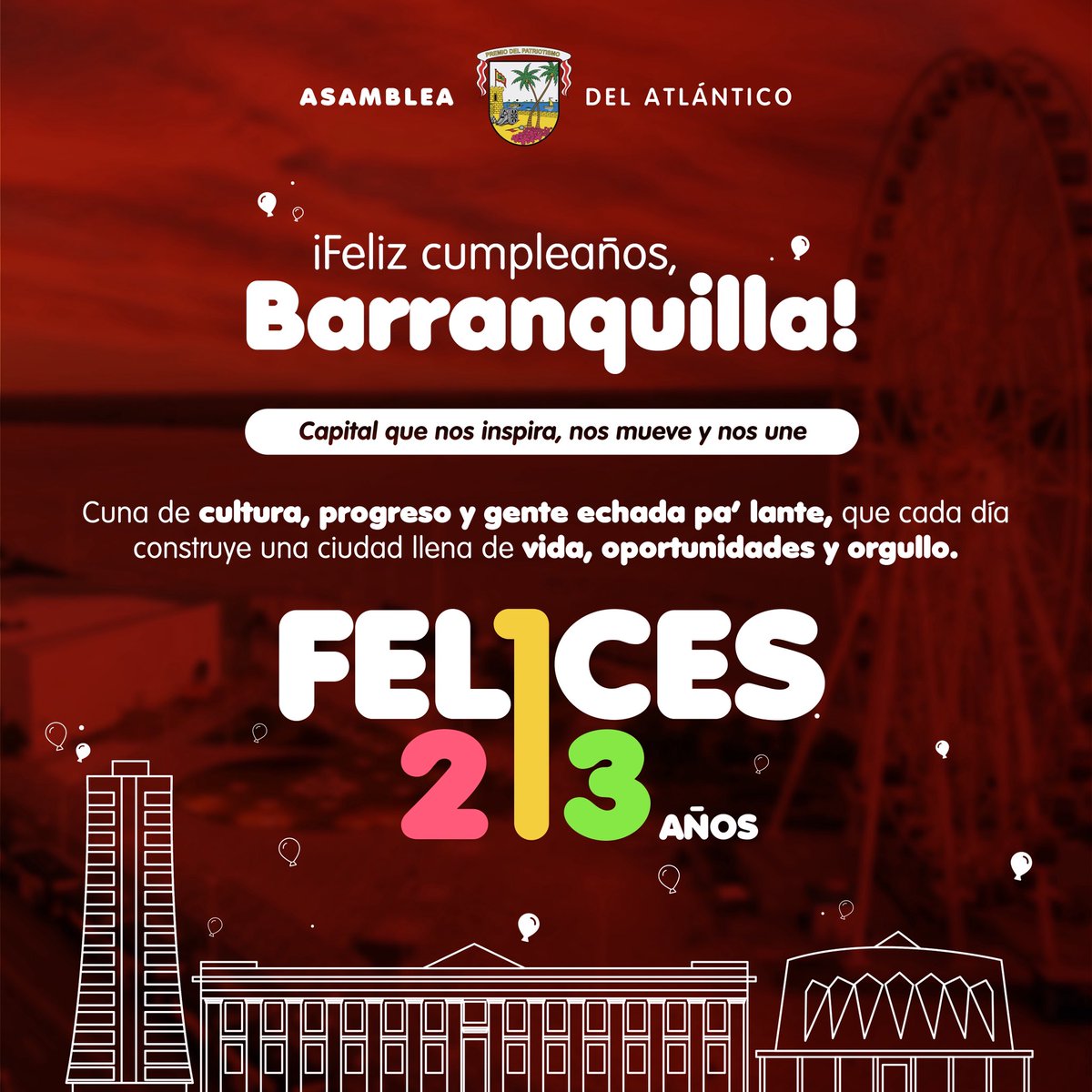 Feliz cumpleaños a la capital del Atlántico👏🏻