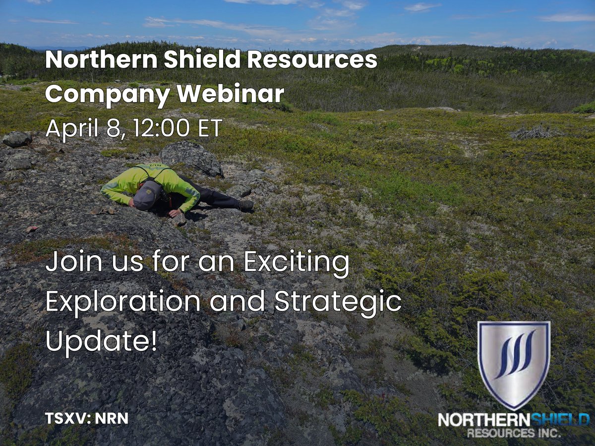 NorthernShield's tweet photo. Join Ian Bliss, CEO at Northern Shield for a high-impact update on a rapidly emerging copper-gold district in Newfoundland. With a 10x land expansion, new discoveries, and growing evidence of a large porphyry system at Root &amp; Cellar, this is a story gaining real momentum. https://t.co/ZAR1jpMrBb