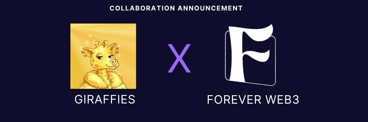 foreverweb3_'s tweet photo. GIRAFFIES X FOREVER WEB3

We are proud to announce our collaboration with @giraffies_nft https://t.co/DcloPHayw3