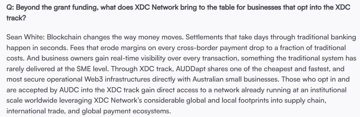 MeiLin071's tweet photo. This is what real adoption looks like 

Not hype ❌
Not speculation ❌
But solving REAL problems for SMEs 💼

$XDC + #AUDD = Faster, cheaper, smarter payments ⚡
🔗 
 https://t.co/0w7qWtkDBh

#XDCNetwork #Stablecoin #DigitalEconomy @XDCNetwork #BTC #ETH #XRP #sincerão https://t.co/9WJzFjLQUT