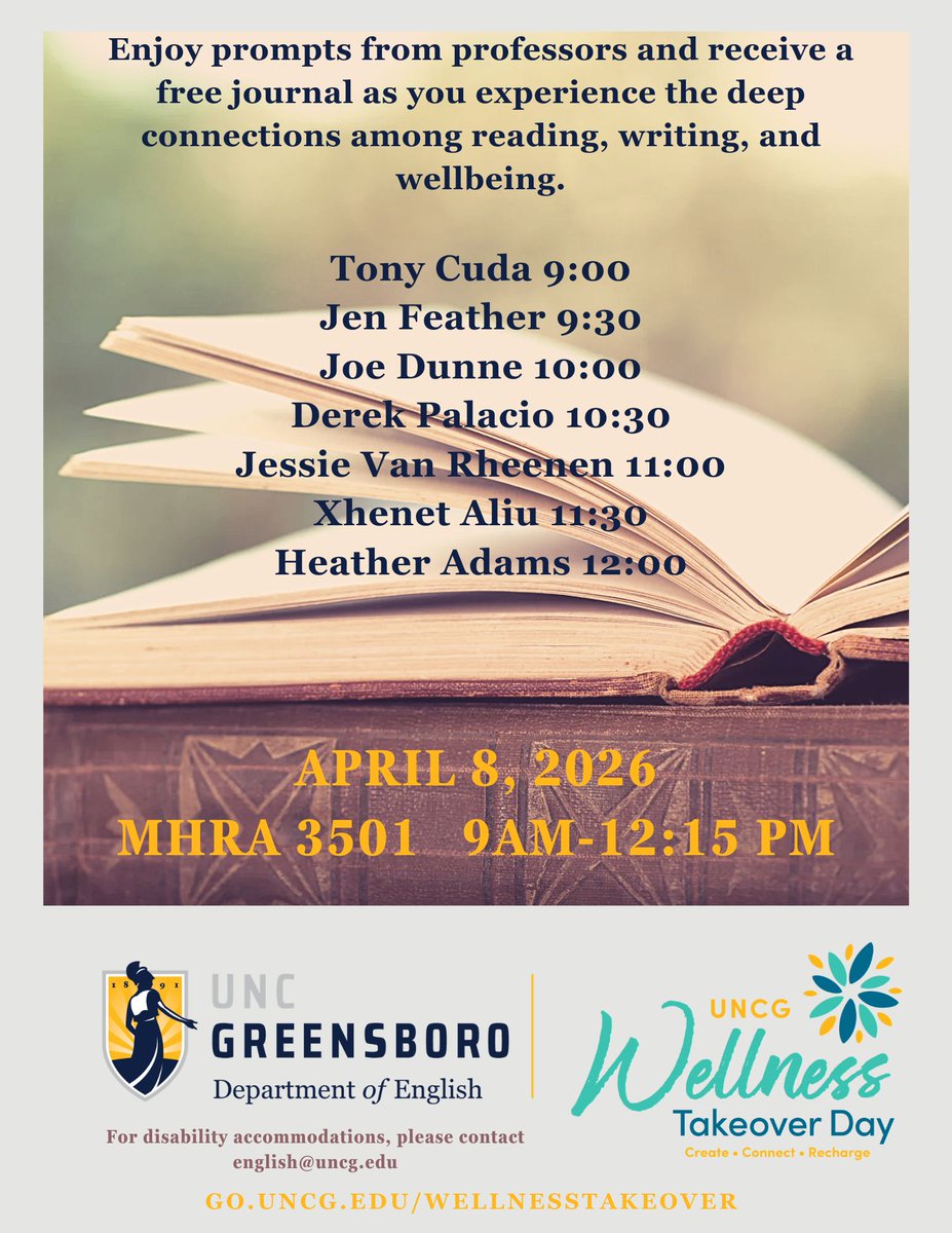 UNCG English Department tweet media