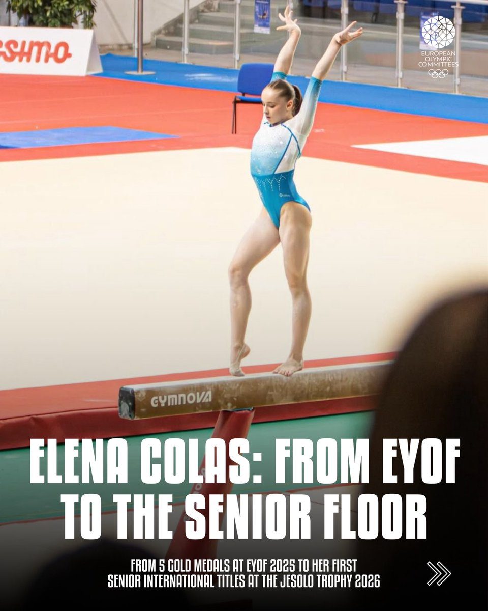 The_EOC's tweet photo. The future is already here ✨

💎 15-year-old Elena Colas keeps shining on the international stage

➡️ Watch her EYOF gold on uneven bars — and where it all began 👀

#EOC https://t.co/Im0HxPZd5Z