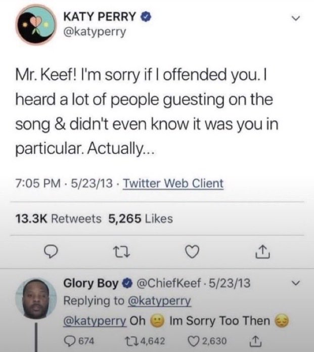 hznrap__'s tweet photo. The Chief Keef/Katty Perry was too funny 

You had to be there 😭 https://t.co/SPZRdMGotl