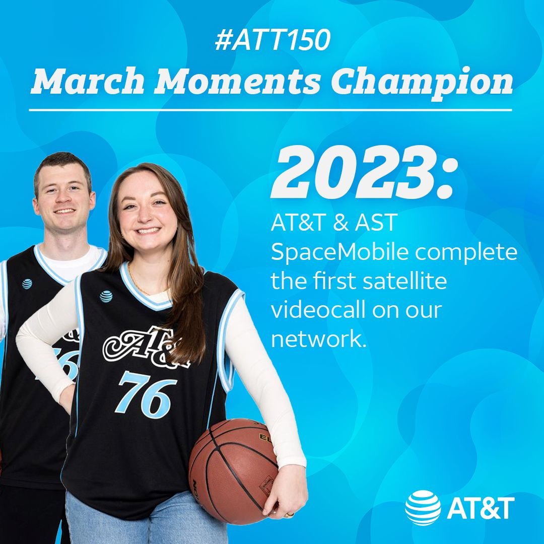 Defiantclient2's tweet image. $ASTS: @AST_SpaceMobile won the @ATT March Madness challenge!

150 years. 16 history-defining moments. Only one #ATT150 March Moment champion.

Over 2,900 votes were cast to crown the most impactful innovation in #LifeAtATT history. Every contender pushed technology forward and