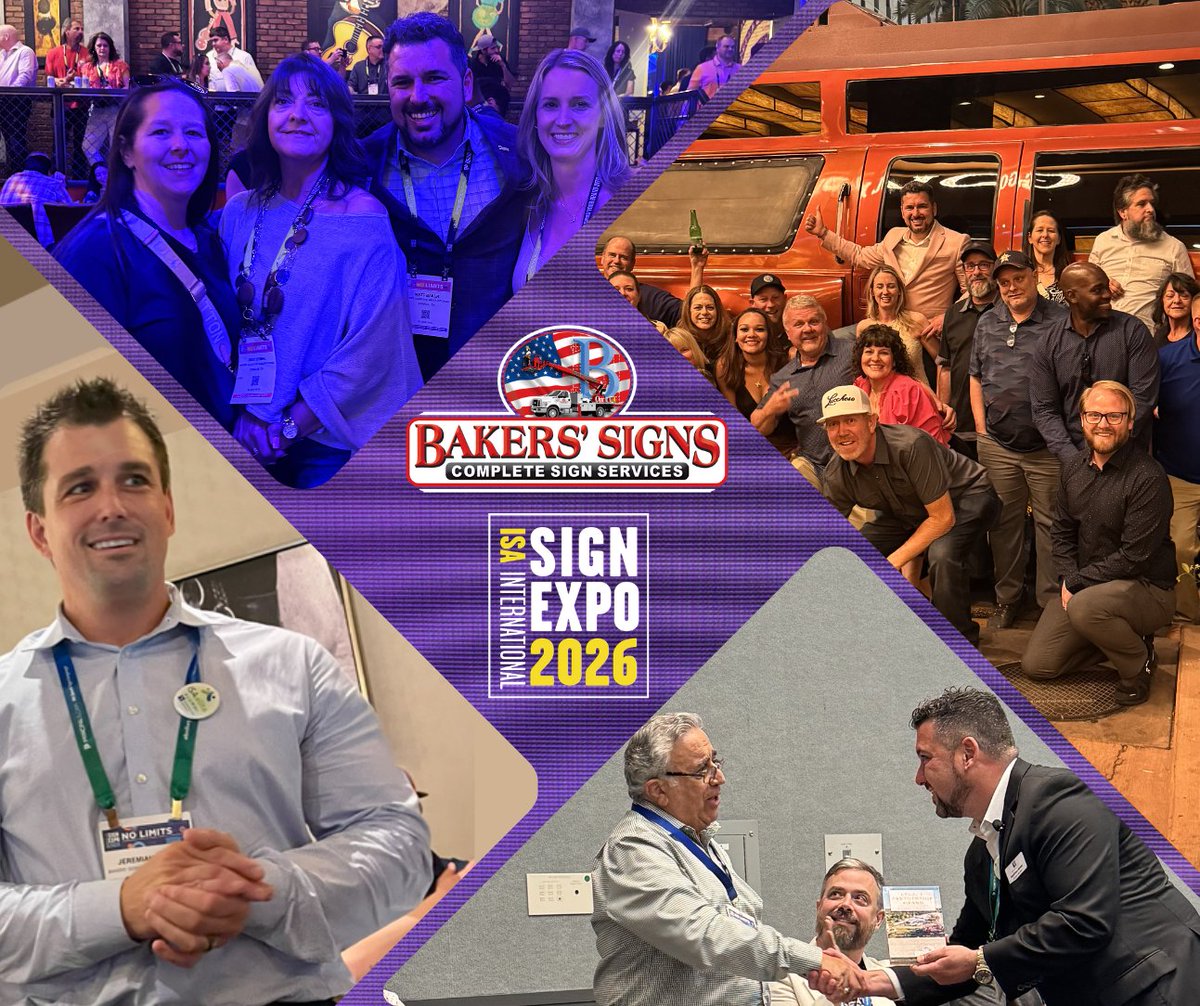 bakerssignstx's tweet image. We’re heading to the ISA Expo in Orlando!

Great people, new ideas, and opportunities to grow.

Looking forward to reconnect with old friends and build new relationships.

If you’ll be there, let’s connect.

#SignExpo #ISAExpo #Signage #BusinessNetworking #TradeShow #BakersSigns