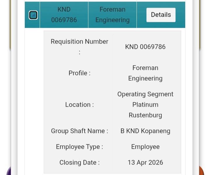 CarolBoitumelo1's tweet image. Sibanye StillWater 
Rustenburg Vacancies:

1. Clerk Data Capture 
2. Personal Assistant 
3. Miner General 
4. Forklift Driver
5. Electrician 
6. Superintendent Environmental Engineering 
7. Plumber
8. Foreman Engineering 
9. Unit Manager Engineering 
10. Manager(operations)
11.