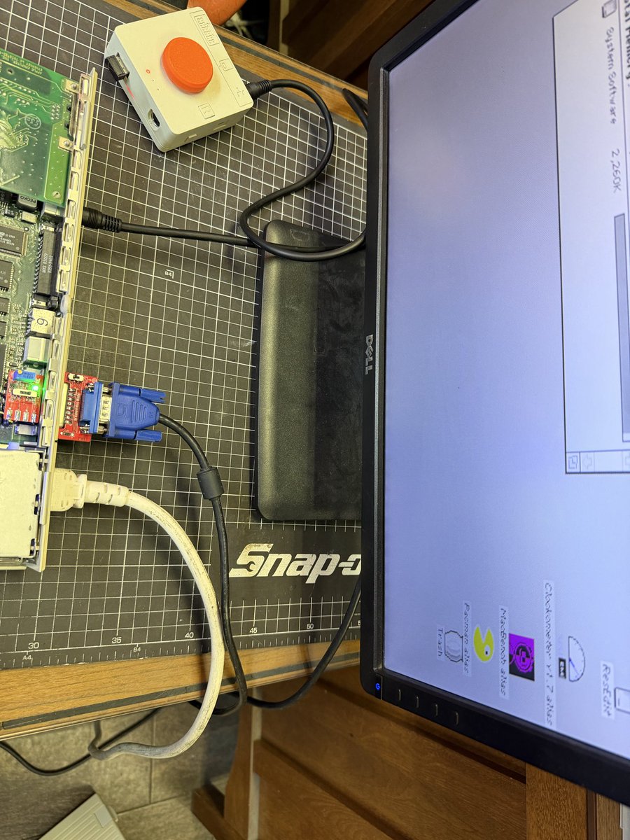 infinity5750's tweet image. The #MacVGA_Lite is now complete. The previous prototype hit the edge of the Nu-bus slot, so I redesigned it with a different connector. The tests were performed on the LCII, LC475, MacIIfx, and PM7600. We will list it in our store soon. #KerosMacMods