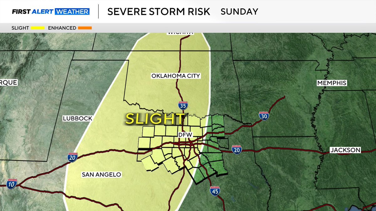LBostwickWX's tweet image. Another shot of #RAIN this weekend☔️

The chance for storms increases this weekend across North #Texas. There is a chance for a few storms on #Friday with a higher potential on #Sunday and Monday for North Texas thanks to a slow moving low. Stay tuned!

@CBSNewsTexas #dfwwx #txwx