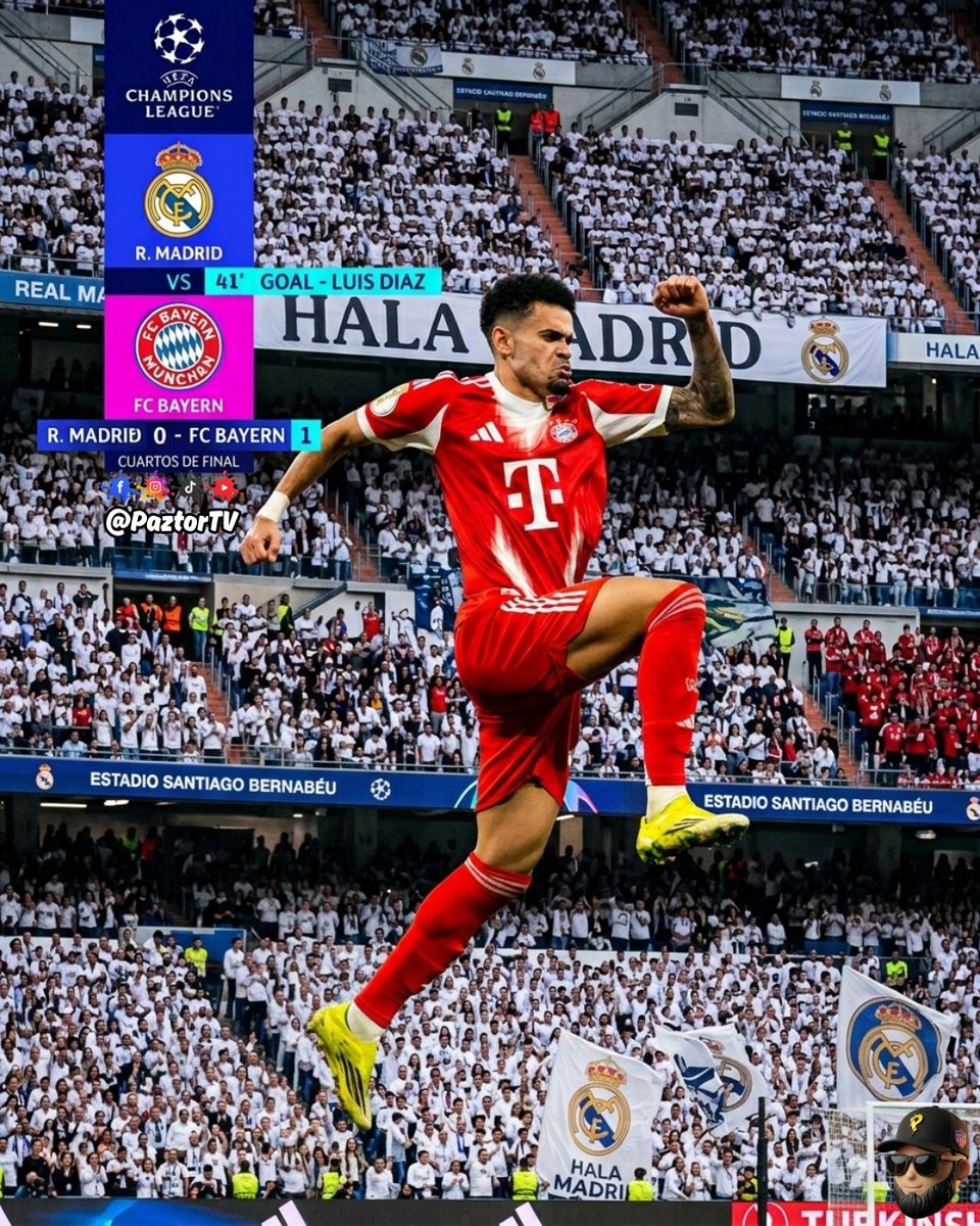 PaztorTV's tweet photo. ⚽ 41' Golazo de LUCHITO 

Real Madrid 0 - 1 Bayern Munich https://t.co/GMNAwBgyl6