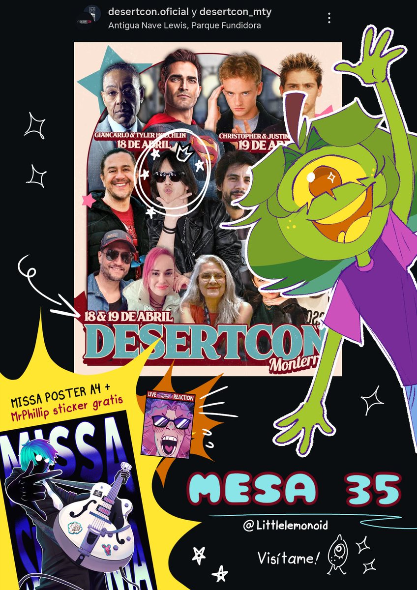 Disponible en póster para la DESERTCON MTY, btw. Si van, ahí estaré !! 🍋‍🟩✨