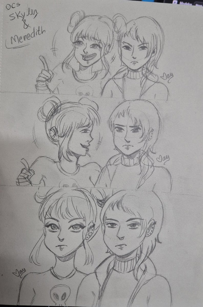 LittleMay_art's tweet photo. My OCs Skyler and Meredith.

Maybe I make it digital later, idk. https://t.co/8gCnkp9zOe