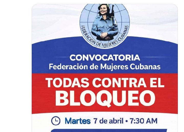 yuniactc's tweet photo. Convocatoria...
Todas la trabajadoras Pinareñas nos daremos cita en el parque José Martí de la ciudad de #PinarDelRio, una vez más contra el bloqueo y en tributo a Vilma.
#MujeresEnRevolución https://t.co/NvF3XWY97D
