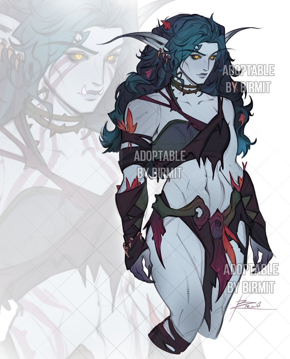 Birmit_C's tweet image. Night elf / haranir sketch ad0pt is available on my d1scord now! 💜

#warcraft