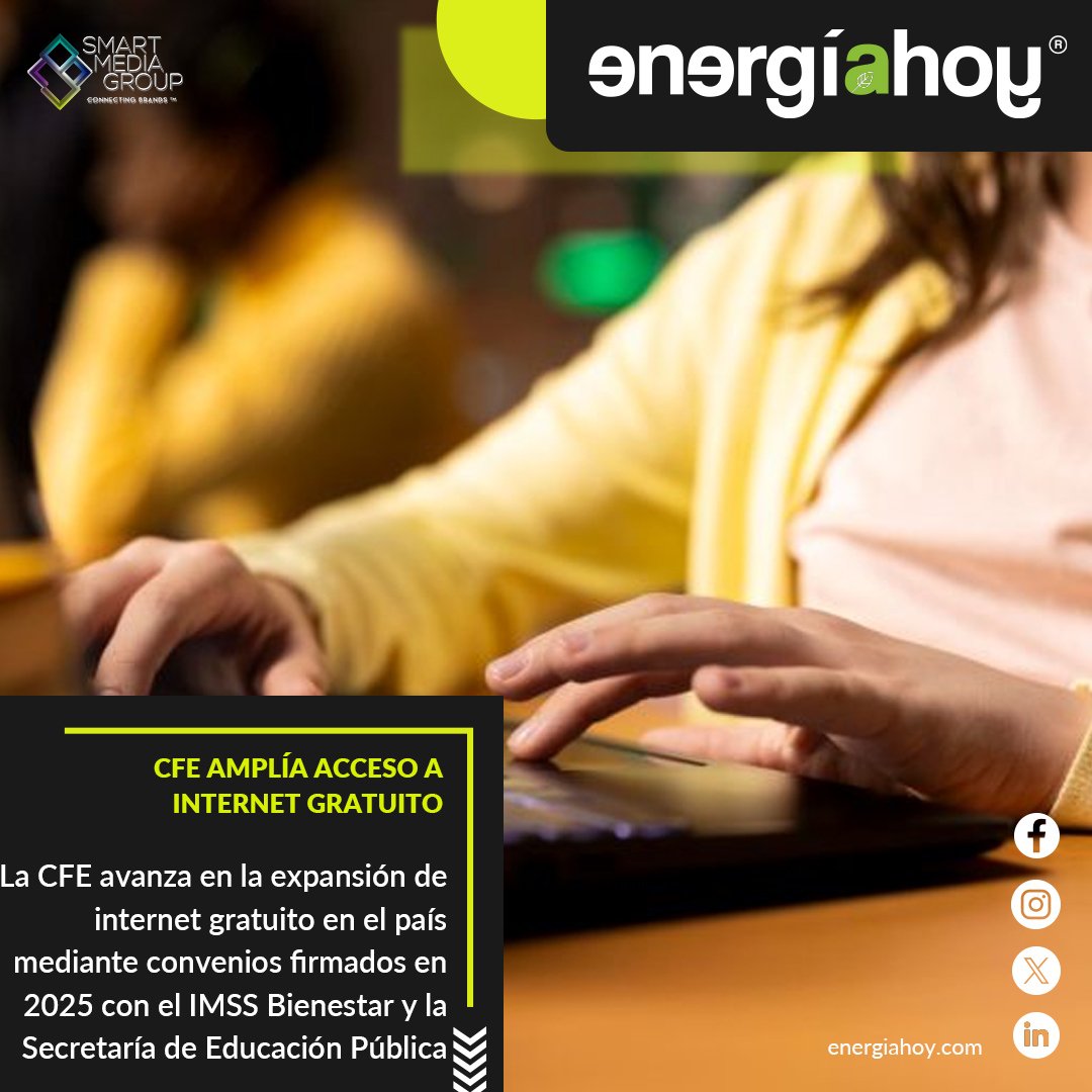 energiahoy's tweet photo. La CFE amplía el acceso a #InternetGratis 📶
Más de 109 mil puntos activos y nuevos espacios en clínicas y escuelas para 2026, en coordinación con @Tu_IMSS Bienestar y @SEP_mx.
🔗 https://t.co/OdPxUo04vC
#Conectividad #InclusiónDigital https://t.co/8J4lQpXWdq