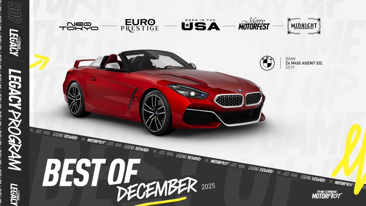TheCrewGame's tweet image. December 2025’s finest is now live in the Main Stage Legacy, don’t miss it! 🎄