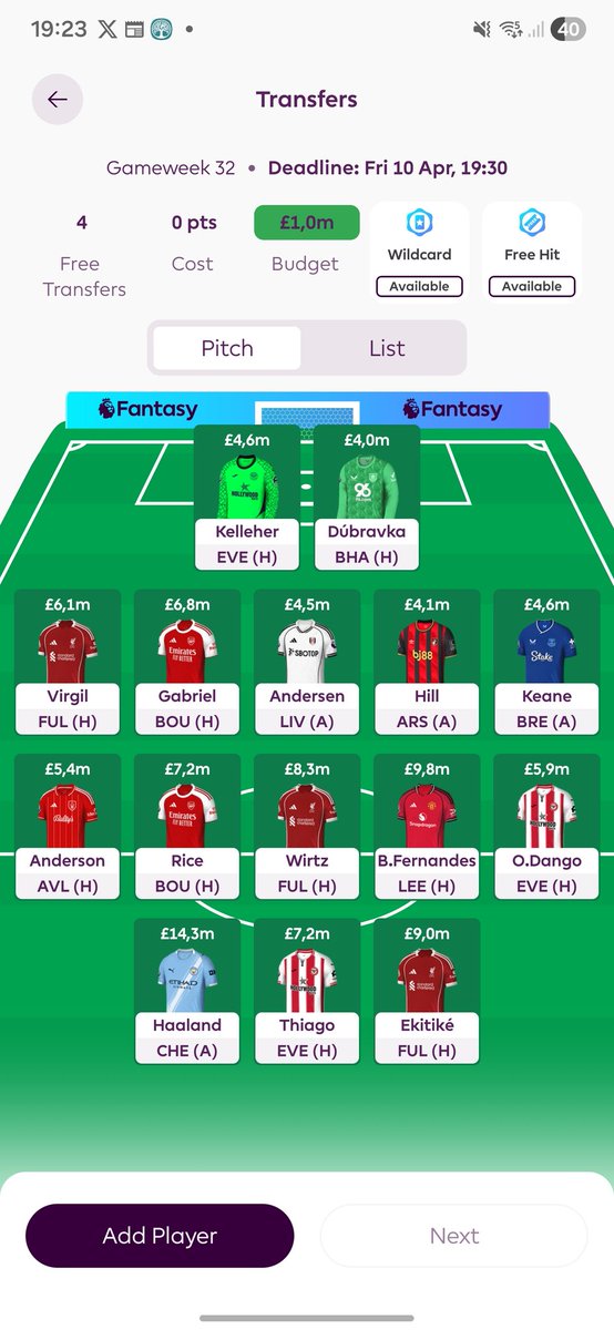 hanojvr18's tweet photo. @FPL_Harry This will be awesome! I am 60 points behind the leader of my mini league. I would like to catch him!
I have WC, FH and BB available https://t.co/3gc7l7Fd4Q