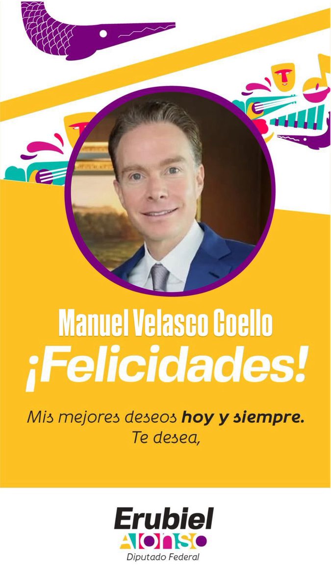 Envío una felicitación al Lic Manuel Velasco, <a href="/VelascoM_/">Manuel Velasco</a> Ex Gobernador de Chiapas y Senador de la República.