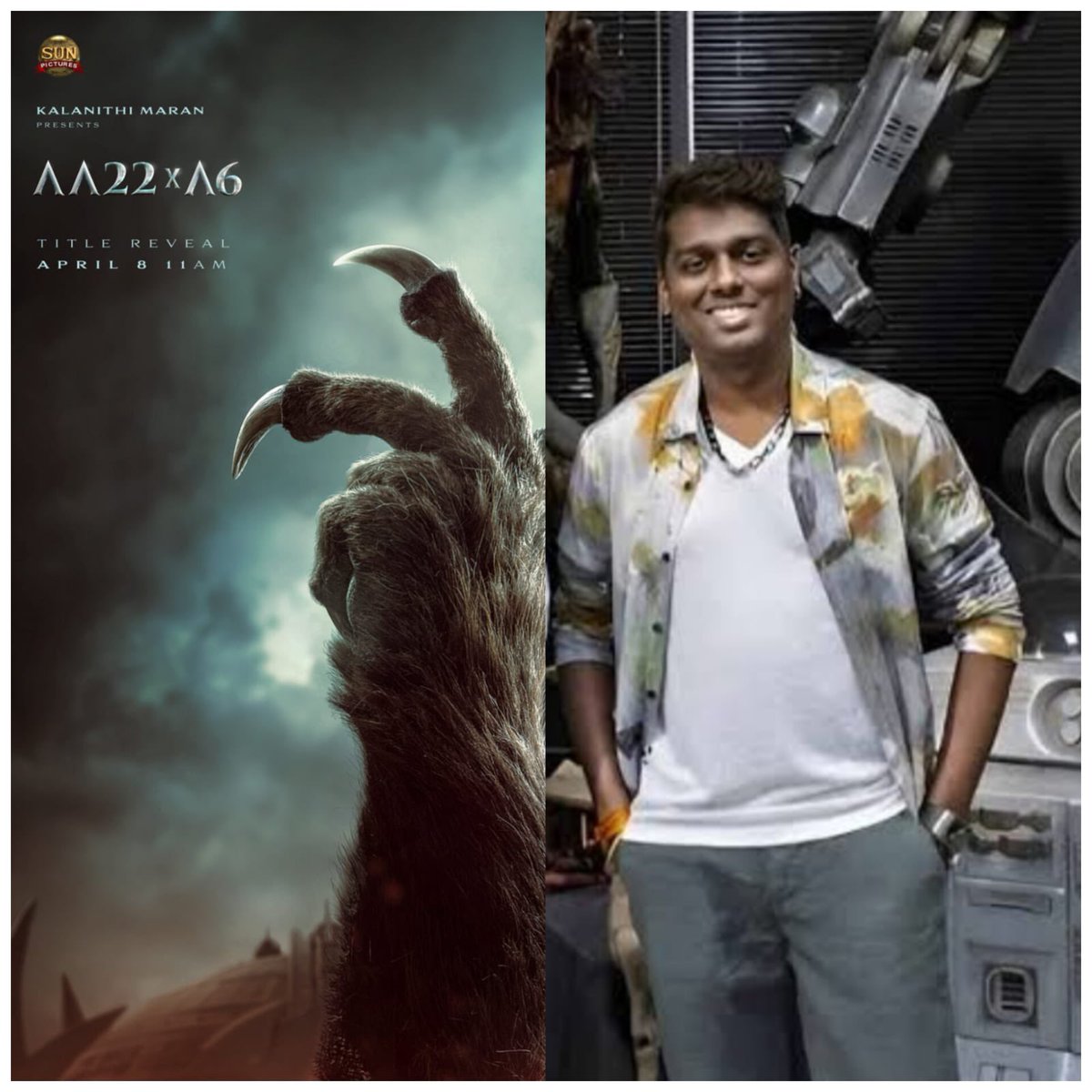 Mrinal_manjari0's tweet photo. The interesting thing about #AtleeKumar is how he keeps pushing his own scale with every project now can't wait for title announcement of #AA22XA6 tomorrow 💥🙌🏼🙌🏼 https://t.co/JEtnwiXHPQ