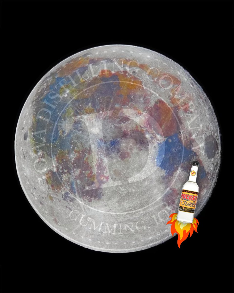 IowaDistilling's tweet photo. How did that get there? 👀

Rocket Fuel is 151 Proof and your ticket to the moon. 🌕 The spirit for those on a serious mission. 🚀

Enjoy responsibly.

#rocketfuel #artemis #nasa #moon #space https://t.co/PgvPoUxeSP