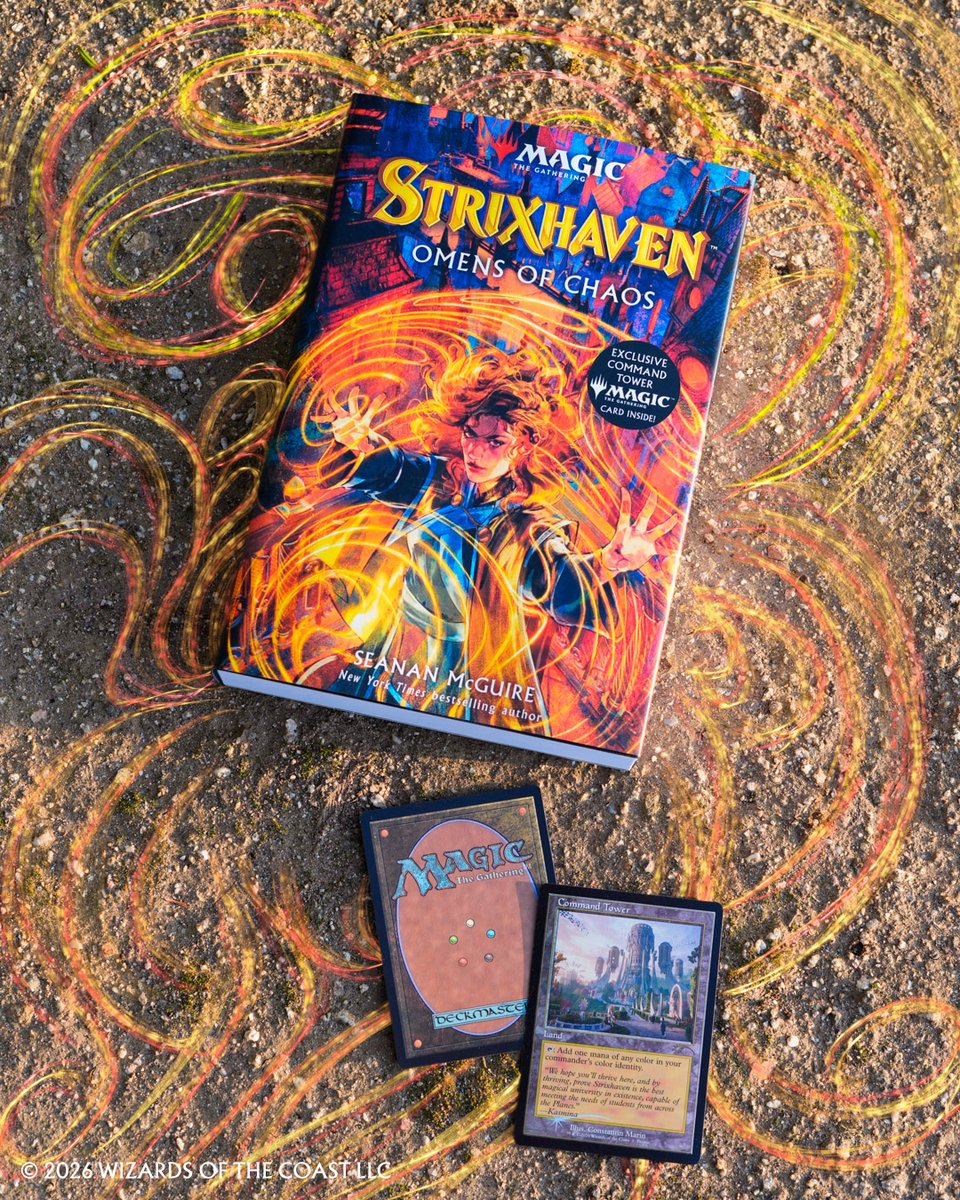 wizards_magic's tweet image. The #MTGStrixhaven: Omens of Chaos book by @seananmcguire is out now! Encounter new friends, mysteries, and dangers, in this fantastical dark academia.
