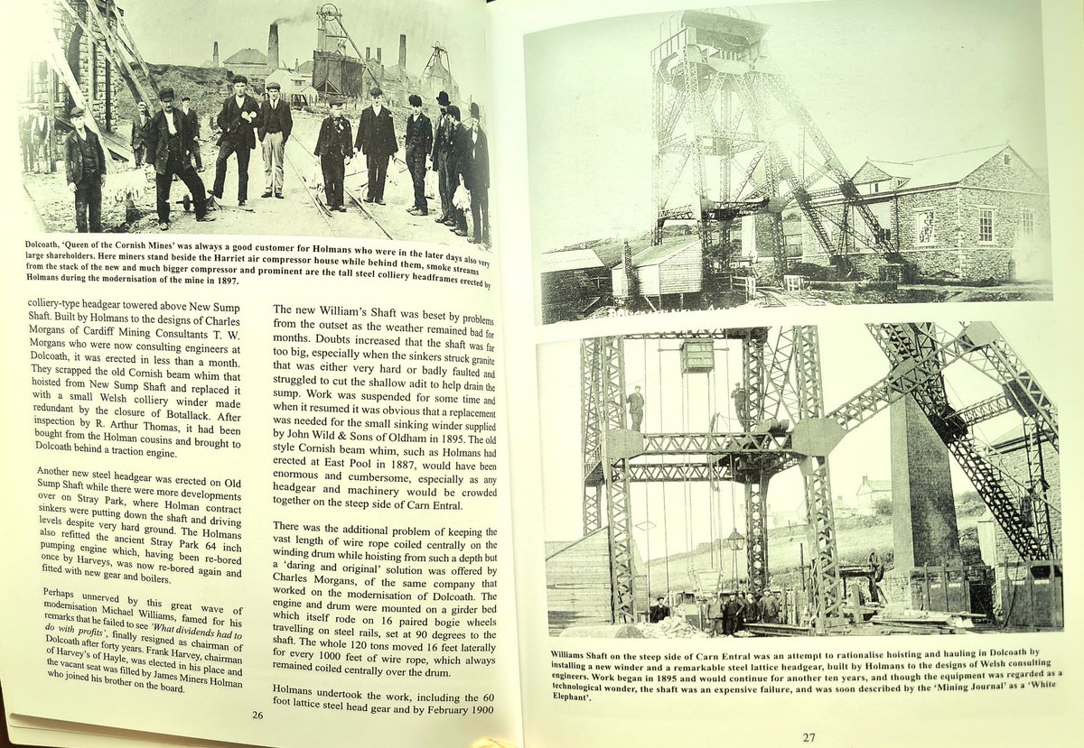 MEIRIONYDDPHOTO's tweet image. Reading #Holman #Cornish #Engineering by #CliveCarter 
Interesting cable haulage engine mounted on a traversing trolley to wind the steel cable around the drum
Tragic,UK used to lead the world in engineering+
manufacturing 
Now like #Camborne it's all a shadow of its former self