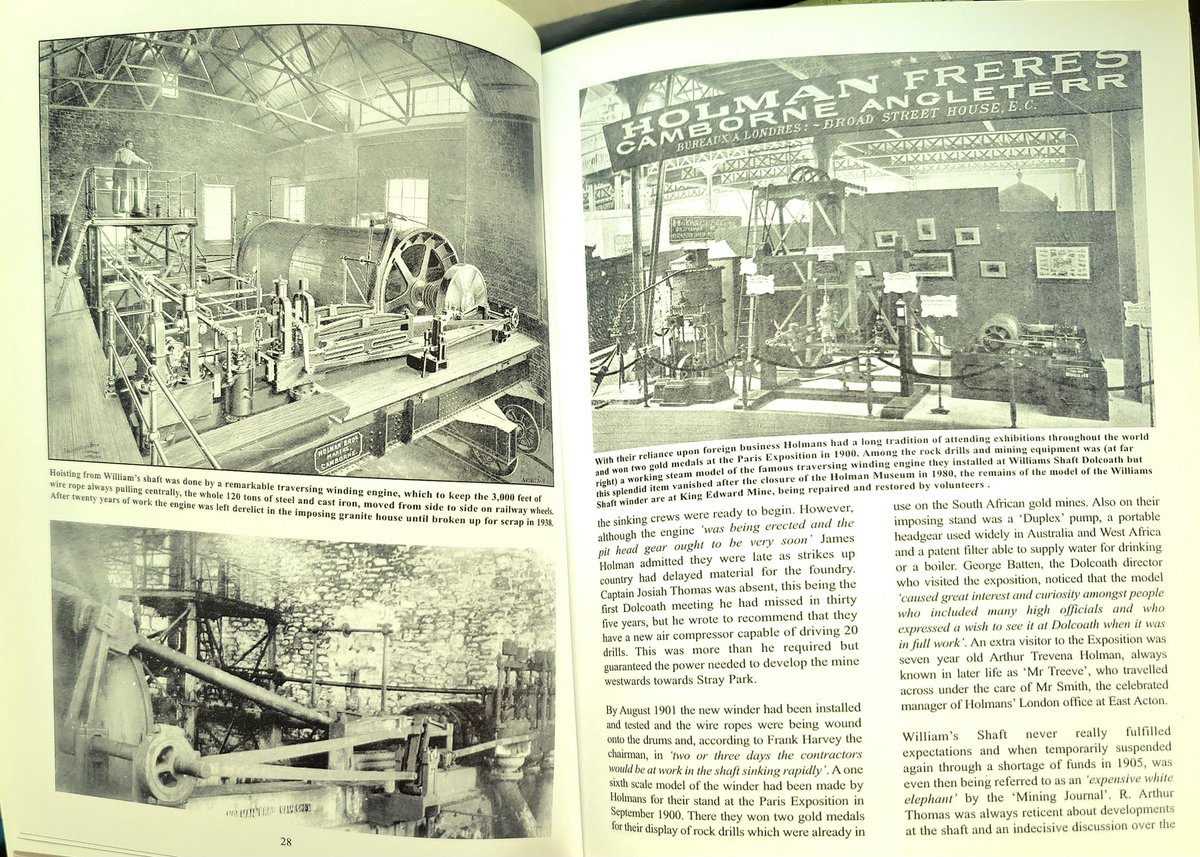 MEIRIONYDDPHOTO's tweet image. Reading #Holman #Cornish #Engineering by #CliveCarter 
Interesting cable haulage engine mounted on a traversing trolley to wind the steel cable around the drum
Tragic,UK used to lead the world in engineering+
manufacturing 
Now like #Camborne it's all a shadow of its former self
