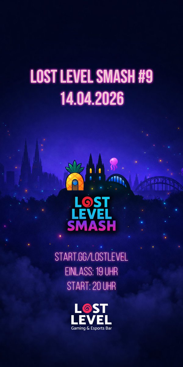 PattiwinsSSB's tweet photo. Jo, für alle die nach dem NRW Cup noch Bock auf Smash haben 😳

Genau in einer Woche, also nächste Woche Dienstag, ist wieder Lost Level Smash! 🔥

Kommt vorbei! 🍻 https://t.co/qAOe6A4KLc